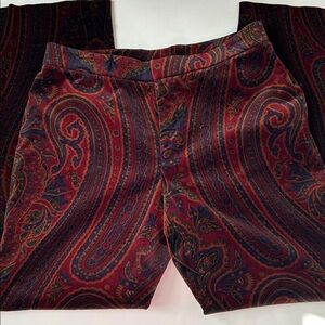 Lauren Ralph Lauren  Paisley Velvet Pants